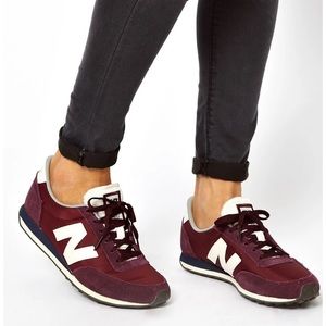 New Balance maroon sneakers